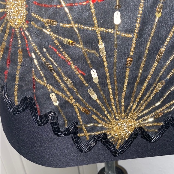 GREAT NEW YEARS TOP!! NWT Vintage Laurence Kazar Beaded Sequin Blouse - Picture 5 of 10